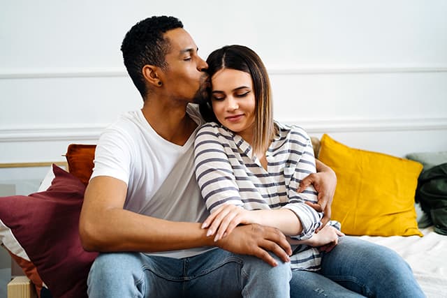 Couple celebrating successful relationship