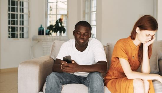 my husband is always on his phone and ignores me